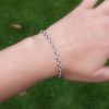 Ladies 9ct White Gold Oval Belcher Bracelet 7" & 7.5"