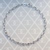 Ladies 9ct White Gold Oval Belcher Bracelet 7" & 7.5"