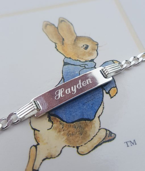 Personalised Sterling Silver Children’s Figaro ID Bracelet