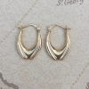 9ct Yellow Gold Tulip Hoop Earrings