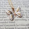 9ct Three Colour Gold Butterfly Necklace