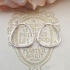 Sterling Silver Square Handbag Shape Hoop Earrings