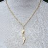 9ct Yellow Gold Angel Wings Double Pendant Necklace
