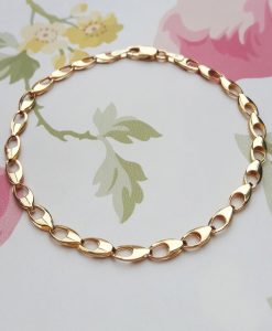 9ct Yellow Gold Claw Links Bracelet 7"