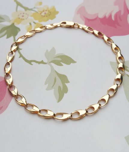 9ct Yellow Gold Claw Links Bracelet 7"