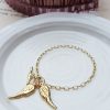 9ct Yellow Gold Angel Wings T-Bar Belcher Bracelet 7"