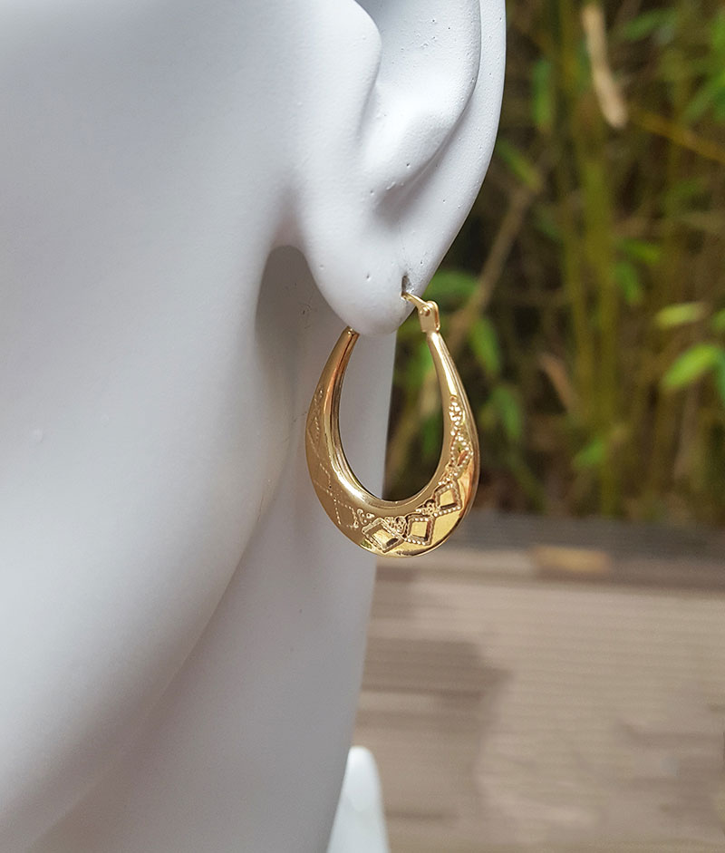 9ct Gold Plated Large Gold Hoop Earrings Argos Argos Dolphin