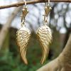 9ct Yellow Gold Angel Wings Earrings
