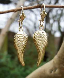 9ct Yellow Gold Angel Wings Earrings