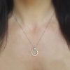 9ct Yellow & White Gold Circle of Love & Life Necklace
