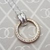 9ct Yellow & White Gold Circle of Love & Life Necklace