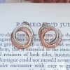 9ct Two Colour Gold Circle Earrings with Cubic Zirconia