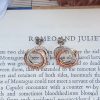 9ct Two Colour Gold Circle Earrings with Cubic Zirconia