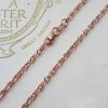 9ct Rose Gold 1.7mm Diamond Cut Prince of Wales Chain Necklace