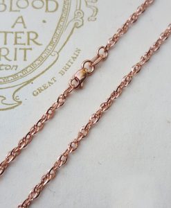 9ct Rose Gold 1.7mm Diamond Cut Prince of Wales Chain Necklace