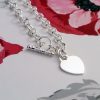 Sterling Silver Belcher Necklace with Heart Charm 16"