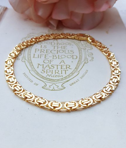 9ct Yellow Gold Byzantine Bracelet 8.5"