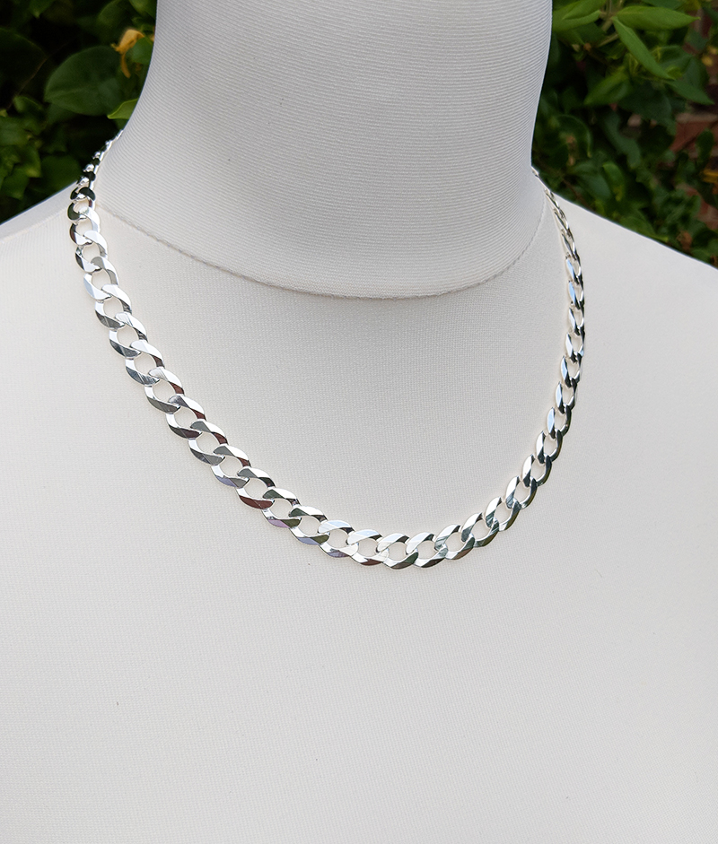 Mens Silver Curb Necklace | danielaboltres.de