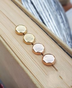 Delicate 9ct Yellow Gold Button Stud Earrings