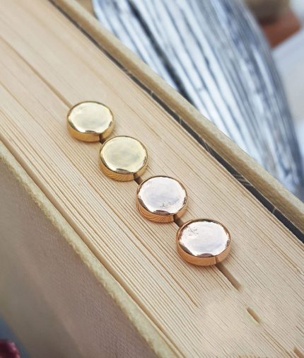 Delicate 9ct Yellow Gold Button Stud Earrings