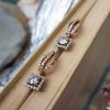 9ct Rose Gold & Diamonds Halo Drop Earrings 1.7ct