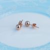 Delicate 5m rose gold stud earrings