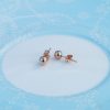 Delicate 5m rose gold stud earrings
