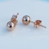 Delicate 5m rose gold stud earrings