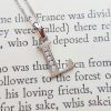 White or Yellow 9ct Gold Sparkling Initial Pendant Necklace