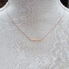9ct Gold Horizontal Bar Necklace in Rose or Yellow