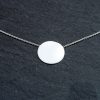 Personalised Sterling Silver Polished Disc Necklace