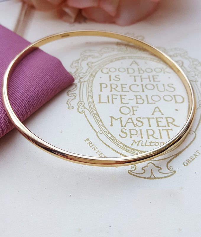 Solid 9ct Yellow Gold Slave Bangle Hand Made in the UK
