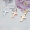 Small Solid Hand-Made 9ct Gold Cross Pendant