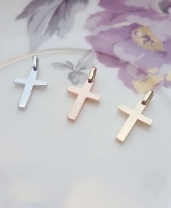 Small Solid Hand-Made 9ct Gold Cross Pendant