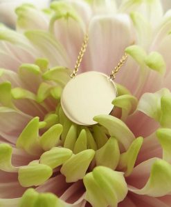 Personalised Fine 9ct Gold Disc Necklace in Yellow or Rose Gold