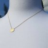 Personalised Fine 9ct Gold Disc Necklace in Yellow or Rose Gold