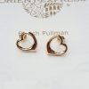 9ct Yellow Gold Open Heart Stud Earrings