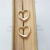 9ct Yellow Gold Open Heart Stud Earrings