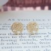 Delicate 9ct Yellow Gold Filigree Stud Earrings