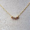 9ct three colour gold sliding rings necklace