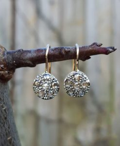 Edwardian drop earrings with 0.5 carat of diamonds