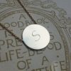 9ct yellow gold polished disc necklace pendant