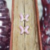 Gold butterfly earrings for babies