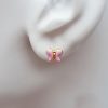 Gold butterfly earrings for babies