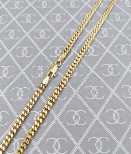 Christopher James 9ct Gold Plated Sterling Silver Curb Chain Necklace - 2.5mm - Various Lengths 16-30 Inch - Made In Italy