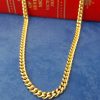 Chunky curb chain in solid gold for pendants