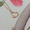 9ct Gold Floating Heart Necklace in Yellow White or Rose