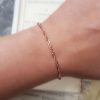 9ct Rose Gold Diamond Cut Twist Curb Bracelet 7.5"