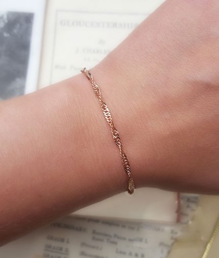 Rose gold best sale curb bracelet