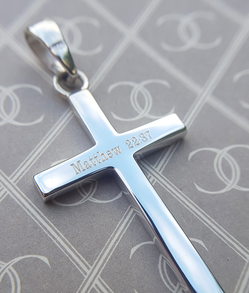 Sterling Silver Classic Plain Cross Necklace